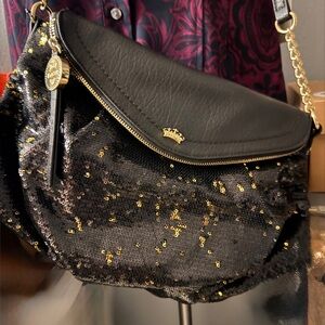 Juicy Couture black and Gold Sequin Women's Bag